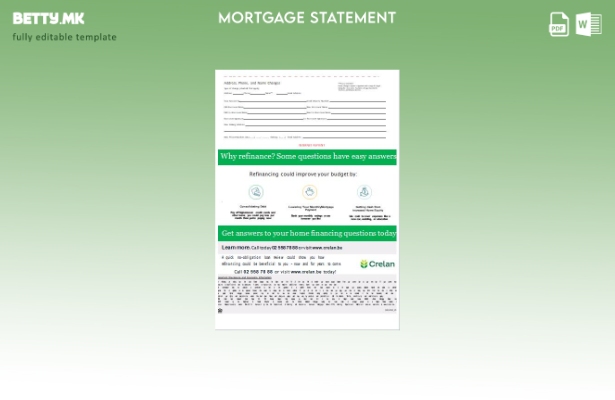 модерен стил Белгија Crelan банка хипотека извод, страници, шаблон 1